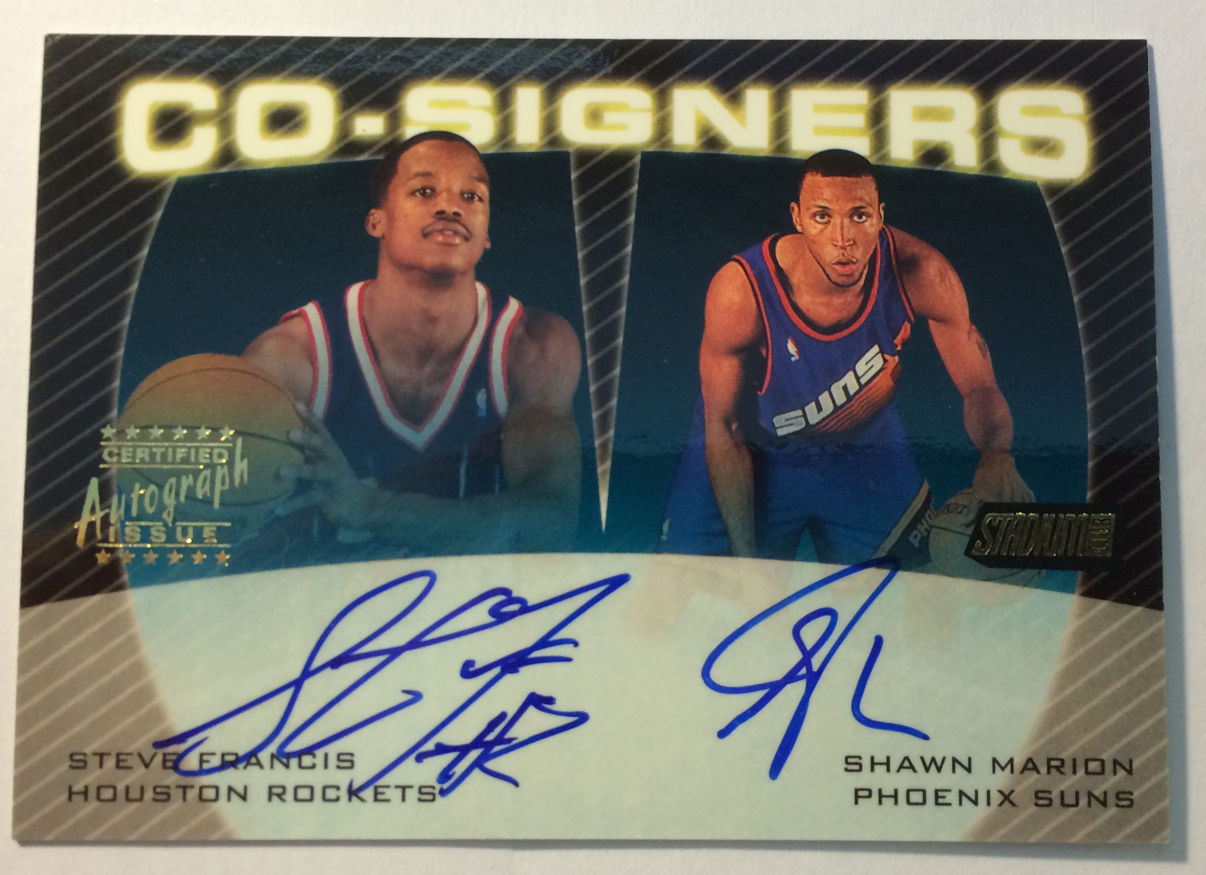 1999-00 Stadium Club Co-Signers – CS16 – Steve Francis, Shawn